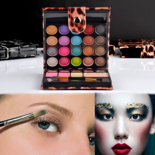 Professional Makeup Kit Eyeshadow Palette Lip Gloss Blush Concealer,29 Color - Image 5