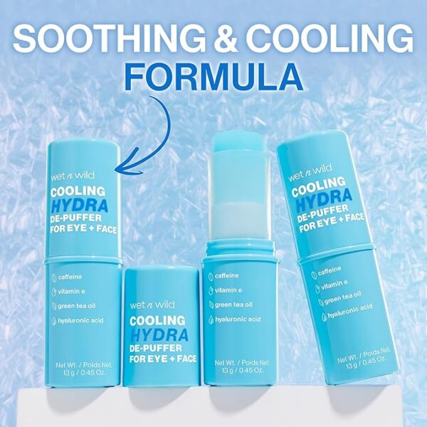 wet n wild Cooling Hydra De-Puffer, Soothing Stick with Vitamin E & Caffeine, Instant Skin Refreshments For All Skin Types, Vegan & Cruelty-Free - Image 4