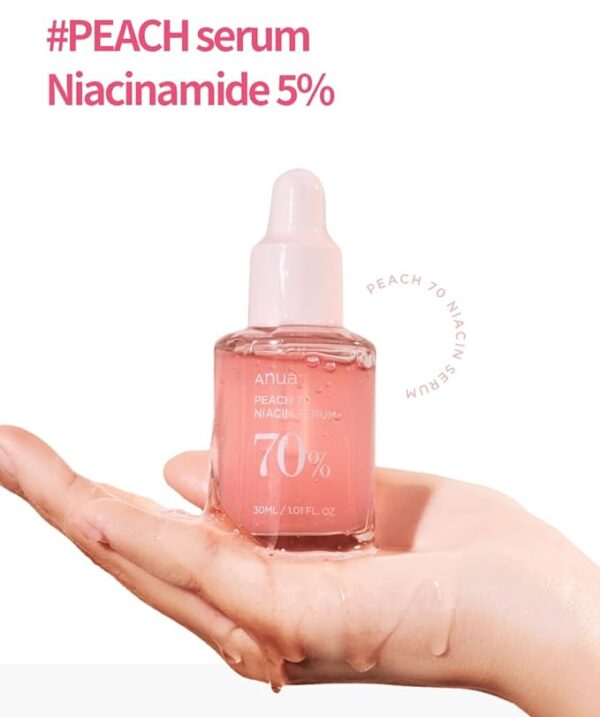 Anua Peach 70 Niacinamide Serum 30ml / brightening hydrating face serum/daily clean beauty (1.01 fl. oz.) - Image 4