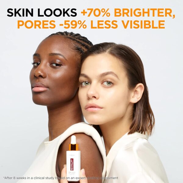 L'Oreal Paris Revitalift 12% Pure Vitamin C Serum, Vitamin E, Salicylic Acid, Brightening 1 oz + Moisturizer Sample - Image 4