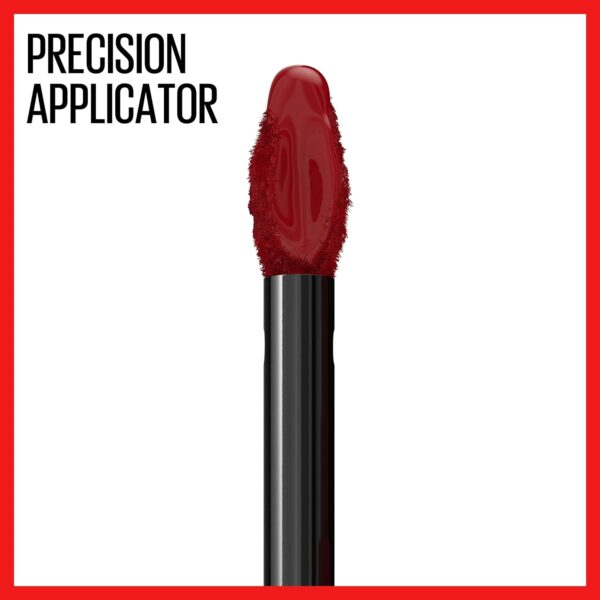 Maybelline Super Stay Matte Ink Liquid Lipstick Makeup, Long Lasting High Impact Color, Up to 16H Wear, Exhilarator, Ruby Red, 1 Count - Image 4