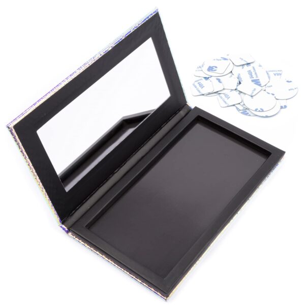 Magnetic Palette Mermaid Empty Makeup Palette with Mirror and 20Pcs Adhesive Empty Palette Metal Stickers for Eyeshadow Lipstick Blush Powder - Image 4