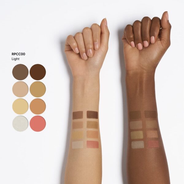 Ruby Kisses Flawless Finish with 3D Contour Cream Makeup Palette – Lightweight, Multi-Palette, Contouring Foundation, Creamy, Sculpt &Highlighting, Define Cheekbones (Light) - Image 5