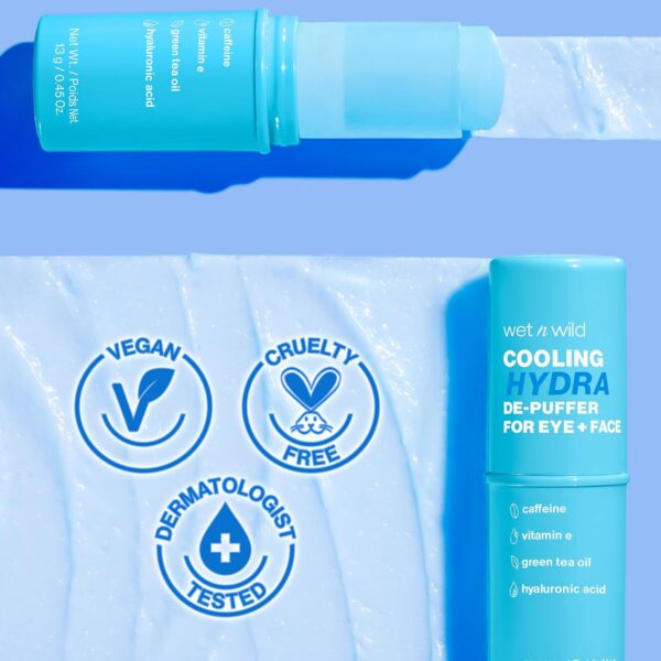 wet n wild Cooling Hydra De-Puffer, Soothing Stick with Vitamin E & Caffeine, Instant Skin Refreshments For All Skin Types, Vegan & Cruelty-Free - Image 5