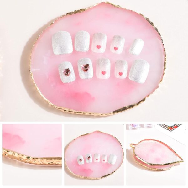 1 Piece Nail Art Palette Nail Polish Palette Mixing Palette Makeup Plate Nail Plates for Nail Art Nail Tip Holder Nail Art Display - Image 6