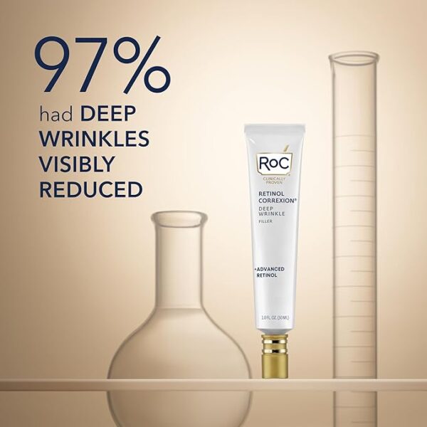 RoC Retinol Correxion Deep Wrinkle Facial Filler with Hyaluronic Acid Retinol Ounce, Christmas Gifts & Stocking Stuffers for Women and Men, 1 Fl Oz - Image 6