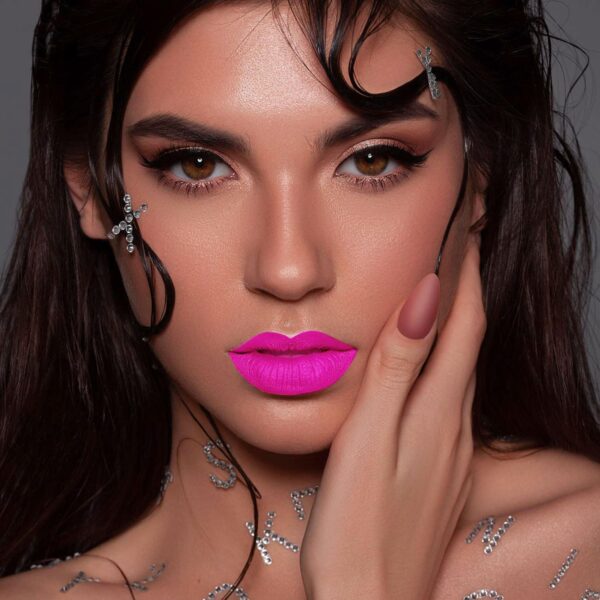 MAKI YIKA Pink Lipstick Matte for Women, Hot Pink Lipstick Long Lasting Smudge Proof Lipstick with Brush, Waterproof & Cruelty-Free Lip Gloss | PINK SOUL - Image 6