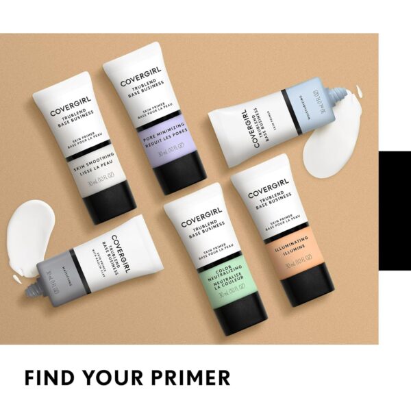 COVERGIRL Trublend Base Business Face Primer 200 Color Neutralizing, 1.014 Fl Oz, Primer Makeup, Face Primer, Face Primer for Oily Skin, Blurs Flaws, Long Lasting, Weightless Feel - Image 6